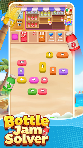 Bottle packing gameplay from Bottle Jam Solver